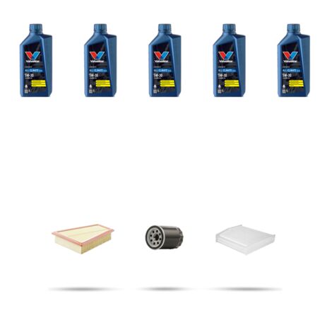 Kit tagliando 3 FILTRI e 5L OLIO compatibile con Ford Transit Custom 1.0 EcoBoost PHEV 92kw dal 2019