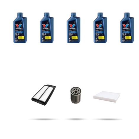 Kit tagliando 3 FILTRI e 5L OLIO compatibile con Honda Accord VII 2.0 114kw dal 2003