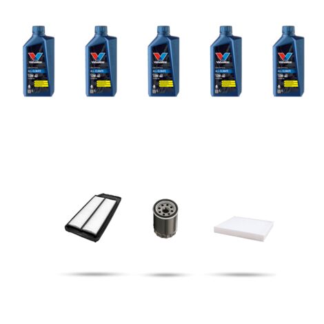 Kit tagliando 3 FILTRI e 5L OLIO compatibile con Honda Accord VII 2.4 140kw dal 2003