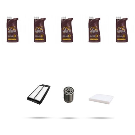 Kit tagliando 3 FILTRI e 5L OLIO compatibile con Honda Accord VII 2.4 140kw dal 2003