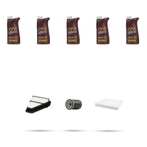 Kit tagliando 3 FILTRI e 5L OLIO compatibile con Honda Civic IX 1.8 104kw dal 2011