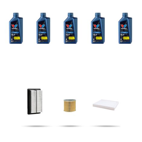 Kit tagliando 3 FILTRI e 5L OLIO compatibile con Hyundai Kona 1.6 CRDi 85kw dal 2017