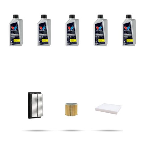 Kit tagliando 3 FILTRI e 5L OLIO compatibile con Hyundai Kona 1.6 CRDi Hybrid 100kw dal 2020