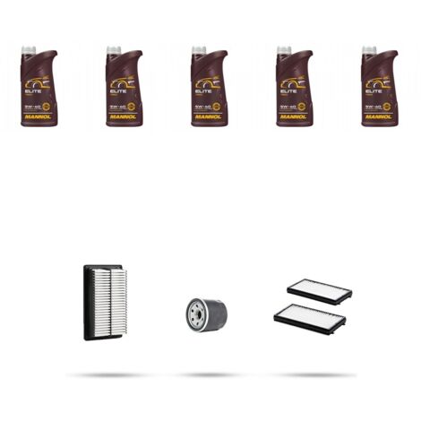 Kit tagliando 3 FILTRI e 5L OLIO compatibile con Hyundai Santa FE I 2.4 16v 107kw dal 2000