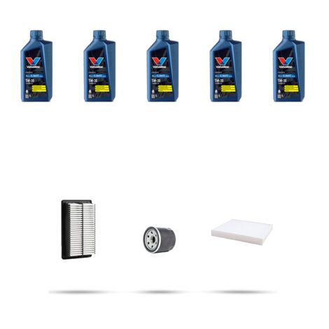 Kit tagliando 3 FILTRI e 5L OLIO compatibile con Hyundai Tucson 2.7I 129kw dal 2004