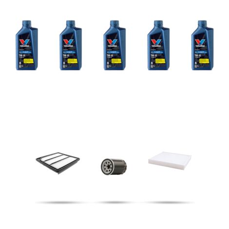 Kit tagliando 3 FILTRI e 5L OLIO compatibile con Hyundai Tucson II 1.6 T-GDi 130kw dal 2015