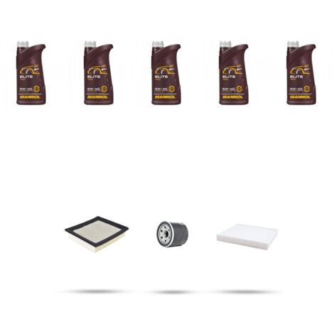 Kit tagliando 3 FILTRI e 5L OLIO compatibile con Infiniti FX 35 206kw dal 2003