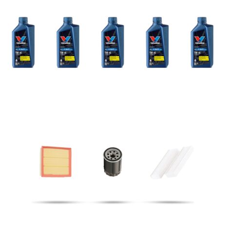 Kit tagliando 3 FILTRI e 5L OLIO compatibile con Jeep Cherokee III (KK) 3.7i V6 151kw dal 2008