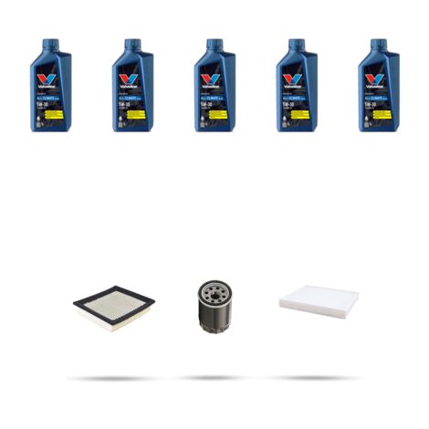 Kit tagliando 3 FILTRI e 5L OLIO compatibile con Jeep Patriot 2.4 16V 125kw dal 2007