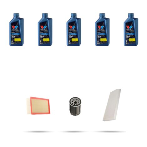 Kit tagliando 3 FILTRI e 5L OLIO compatibile con Lancia Phedra 2.2 6V 150kw dal 2002