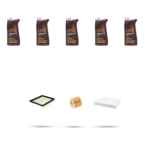 Kit tagliando 3 FILTRI e 5L OLIO compatibile con Lexus CT 200h 73kw dal 2010