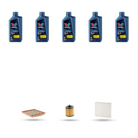 Kit tagliando 3 FILTRI e 5L OLIO compatibile con Malibu 2.4 123KW dal 2012