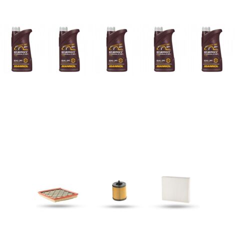 Kit tagliando 3 FILTRI e 5L OLIO compatibile con Malibu 2.4 123KW dal 2012