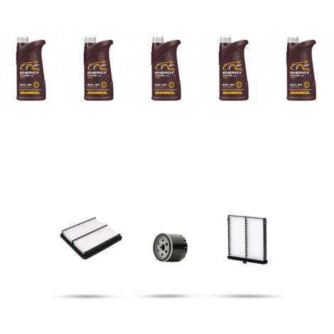 Kit tagliando 3 FILTRI e 5L OLIO compatibile con Mazda 2 (DL) Skyactiv-G 75 55kw Dal 2015
