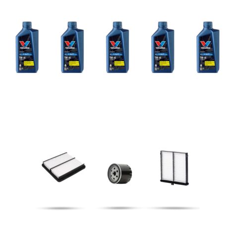 Kit tagliando 3 FILTRI e 5L OLIO compatibile con Mazda 2 (DL) Skyactiv-G Hybrid 66kw dal 2019