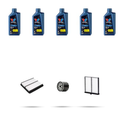 Kit tagliando 3 FILTRI e 5L OLIO compatibile con Mazda 3 (BM) 2.0 Skyactiv-G 120 88kw dal 2013