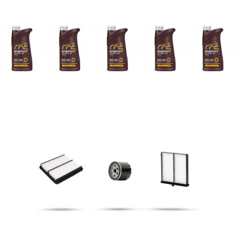 Kit tagliando 3 FILTRI e 5L OLIO compatibile con Mazda 3 (BM) 2.0 Skyactiv-G 120 88kw dal 2013