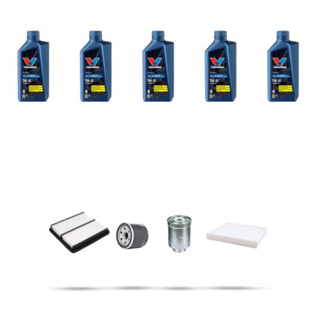 Kit tagliando 3 FILTRI e 5L OLIO compatibile con Mazda 6 (GG,GY) 2.0 CD 89kw dal 2002 al 2007
