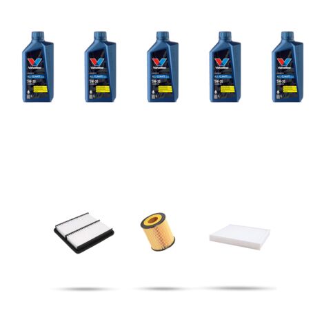 Kit tagliando 3 FILTRI e 5L OLIO compatibile con Mazda 6 (GG,GY) 2.3 119kw dal 2002 al 2007