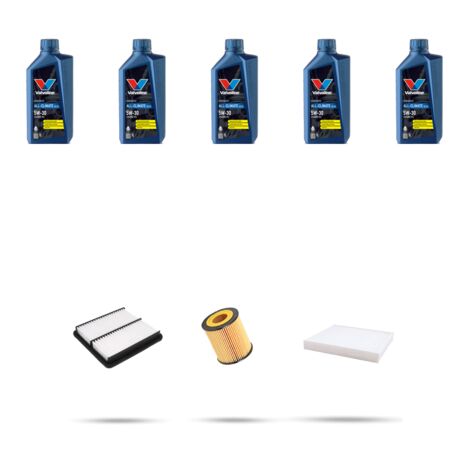 Kit tagliando 3 FILTRI e 5L OLIO compatibile con Mazda 6 (GG,GY) 2.3 122kw dal 2002 al 2007