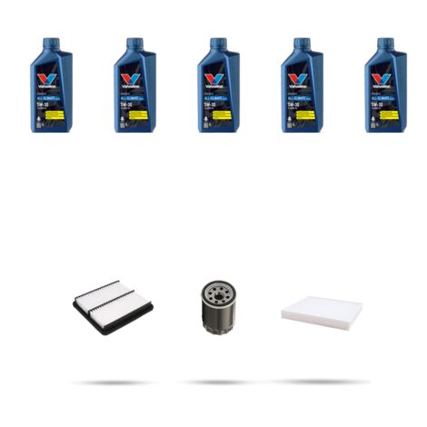 Kit tagliando 3 FILTRI e 5L OLIO compatibile con Mazda 6 (GH) 2.0 108kw dal 2008