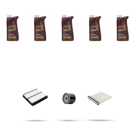 Kit tagliando 3 FILTRI e 5L OLIO compatibile con Mazda 6 (GJ) 2.0 Skyactiv-G 121kw dal 2013