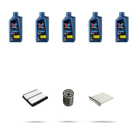 Kit tagliando 3 FILTRI e 5L OLIO compatibile con Mazda Cx-3 (DK) 2.0 Skyactiv-G 88kw dal 2015