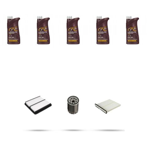 Kit tagliando 3 FILTRI e 5L OLIO compatibile con Mazda Cx-3 (DK) 2.0 Skyactiv-G 88kw dal 2015