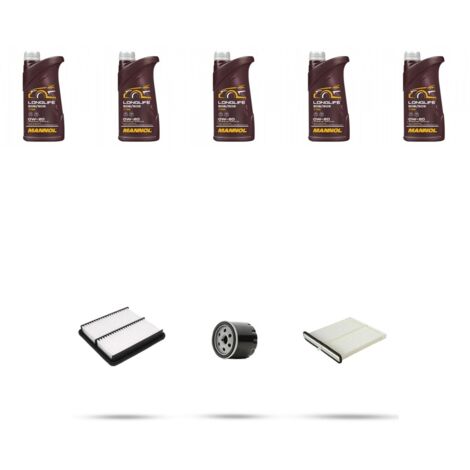 Kit tagliando 3 FILTRI e 5L OLIO compatibile con Mazda Cx-5 (KE) 2.0 Skyactiv-G 118kw dal 2012