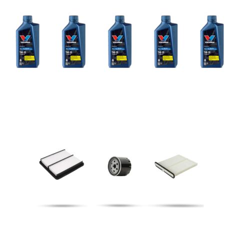 Kit tagliando 3 FILTRI e 5L OLIO compatibile con Mazda Cx-5 (KE) 2.0 Skyactiv-G 121kw dal 2012