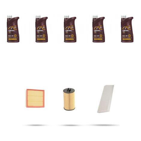 Kit tagliando 3 FILTRI e 5L OLIO compatibile con Mercedes Classe A (w169) A180 85kw Dal 2009 al 2012