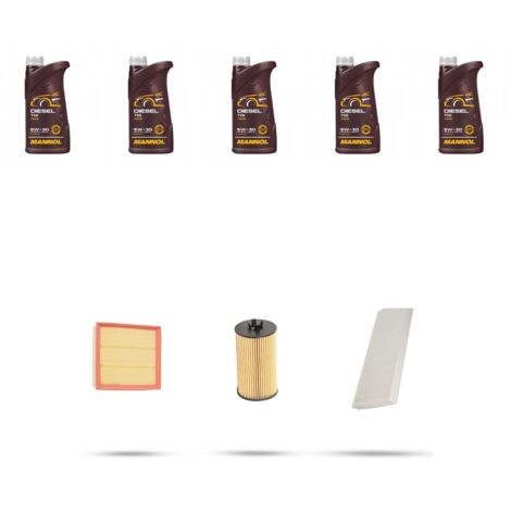 Kit tagliando 3 FILTRI e 5L OLIO compatibile con Mercedes Classe A (w169) A200 100kw Dal 2004 al 2012