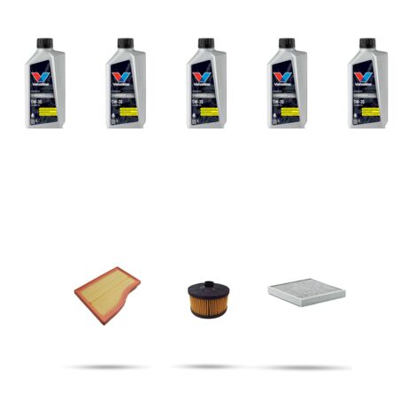 Kit tagliando 3 FILTRI e 5L OLIO compatibile con Mercedes Classe A (w177) 180 100kw Dal 2018