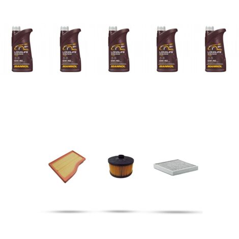 Kit tagliando 3 FILTRI e 5L OLIO compatibile con Mercedes Classe A (w177) 180 100kw Dal 2022