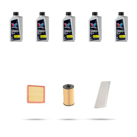 Kit tagliando 3 FILTRI e 5L OLIO compatibile con Mercedes Classe B (W245) B180 85kw Dal 2008 al 2011