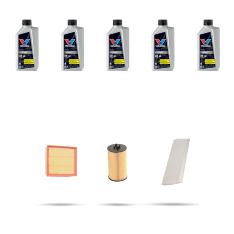 Kit tagliando 3 FILTRI e 5L OLIO compatibile con Mercedes Classe B (W245) B200 Turbo 142kw Dal 2005 al 2011