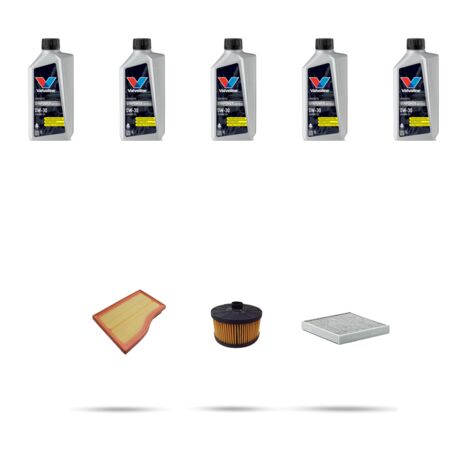 Kit tagliando 3 FILTRI e 5L OLIO compatibile con Mercedes Classe B (W247) 180 100kw dal 2018