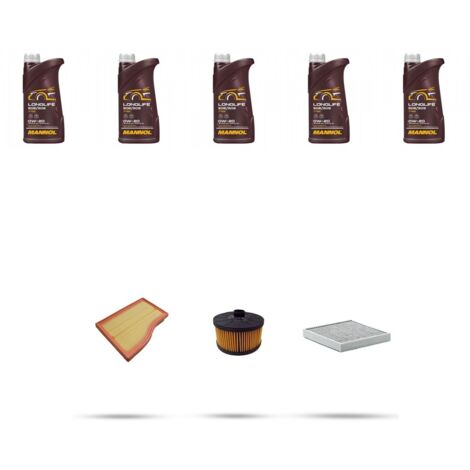 Kit tagliando 3 FILTRI e 5L OLIO compatibile con Mercedes Classe B (W247) 180 100kw dal 2018