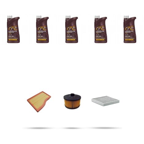 Kit tagliando 3 FILTRI e 5L OLIO compatibile con Mercedes Classe GLB (X247) 180 100KW Dal 2020