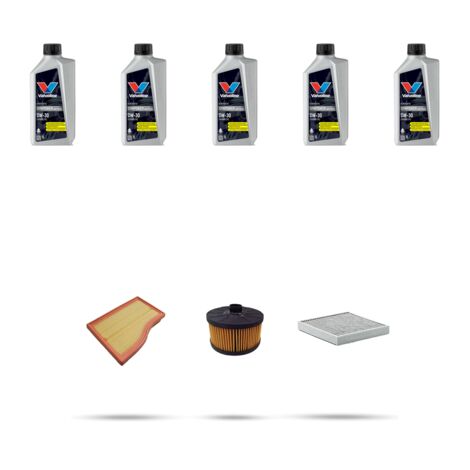 Kit tagliando 3 FILTRI e 5L OLIO compatibile con Mercedes Classe GLB (X247) 180 Hybrid 100KW Dal 2023
