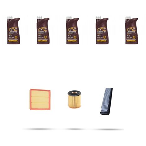 Kit tagliando 3 FILTRI e 5L OLIO compatibile con Mini One I 1.6 66kw Dal 2001