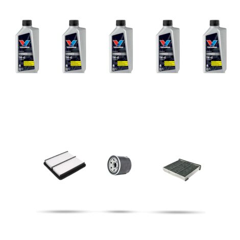 Kit tagliando 3 FILTRI e 5L OLIO compatibile con Mitsubishi Outlander I (CUW) 2.0 16V 100kw dal 2003