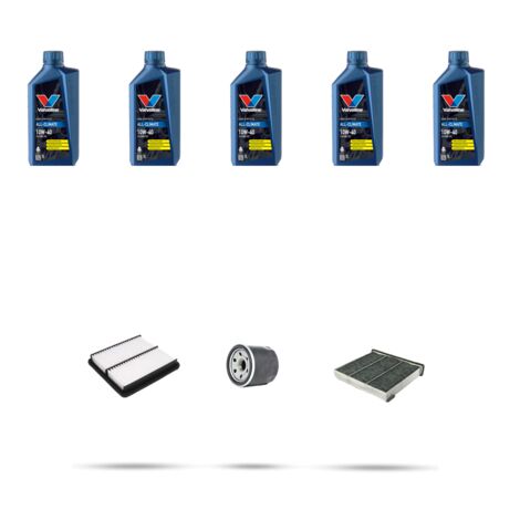 Kit tagliando 3 FILTRI e 5L OLIO compatibile con Mitsubishi Outlander I (CUW) 2.0 16V Turbo 148kw dal 2004