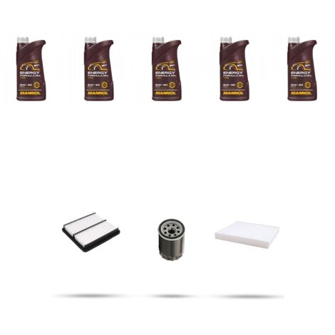 Kit tagliando 3 FILTRI e 5L OLIO compatibile con Mitsubishi Outlander II (CWW) 3.0 AWD 164kw dal 2006