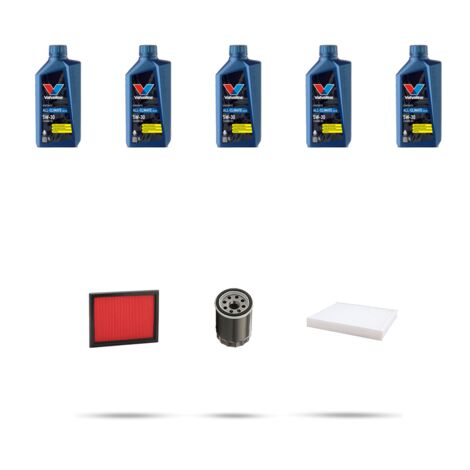 Kit tagliando 3 FILTRI e 5L OLIO compatibile con Nissan Juke (F15,F15E) 1.6 69kw dal 2013