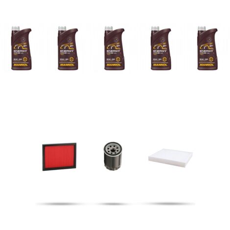 Kit tagliando 3 FILTRI e 5L OLIO compatibile con Nissan Juke (F15,F15E) 1.6 Dig-t 140kw dal 2010