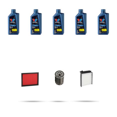 Kit tagliando 3 FILTRI e 5L OLIO compatibile con Nissan Note (E11) 1.6 81kw Dal 2006