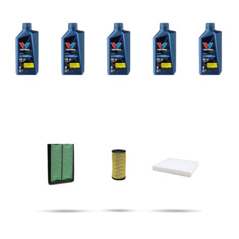 Kit tagliando 3 FILTRI e 5L OLIO compatibile con Nissan Qashqai II (J11E) 1.5 dCI 85kw Dal 2018