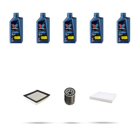 Kit tagliando 3 FILTRI e 5L OLIO compatibile con Nissan Teana 2.3 v6 127kw Dal 2003