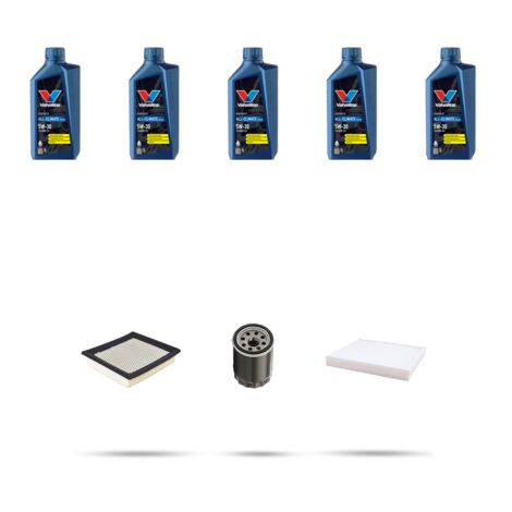 Kit tagliando 3 FILTRI e 5L OLIO compatibile con Nissan Teana 3.5 v6 180kw Dal 2003